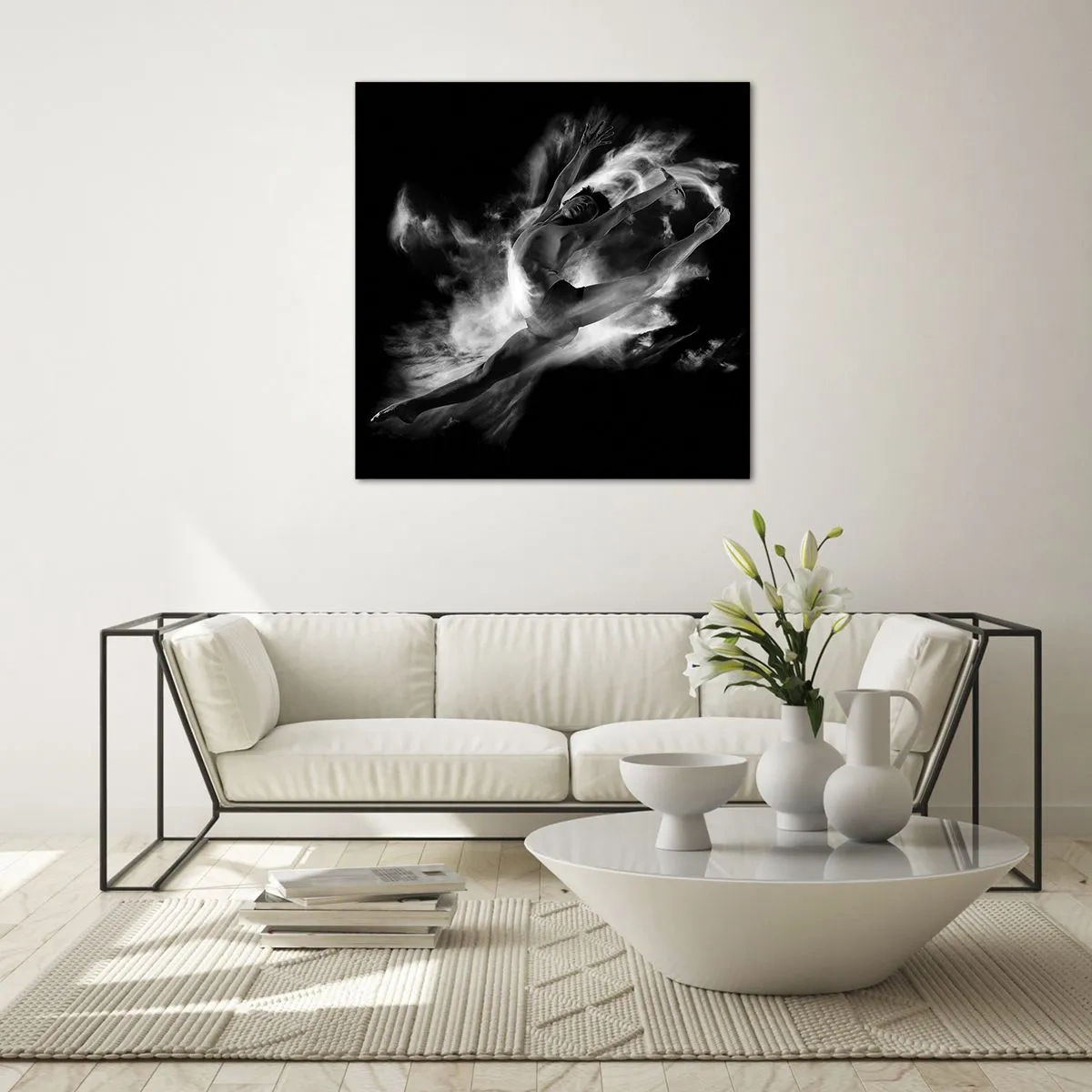 Billede på glas - Stoppet under flyvning - 70x70 cm