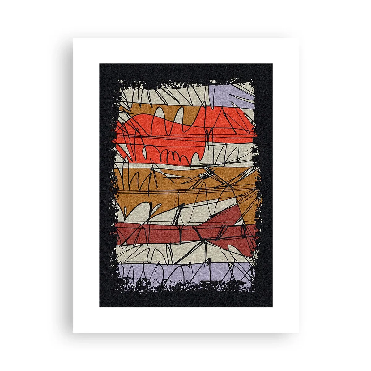 Plakat - Spontan komposition - 30x40 cm