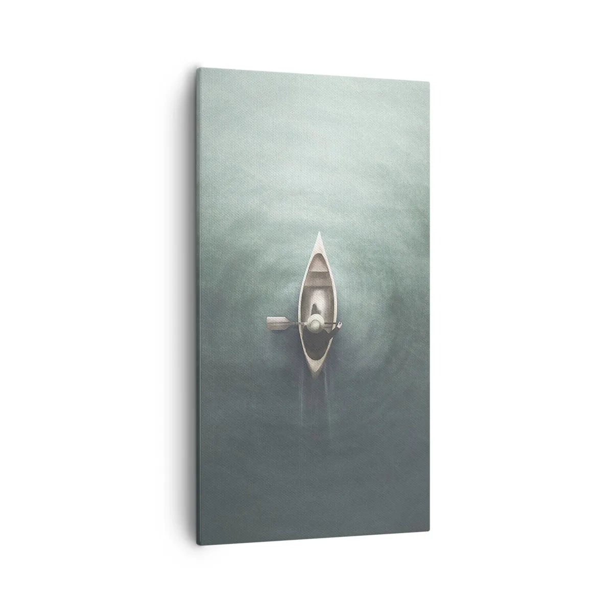 Lærredstryk - Billede på lærred - På tværs af en månelyst sø - 55x100 cm