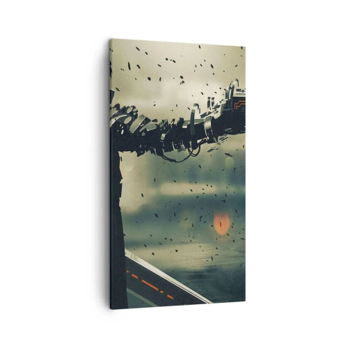 Lærredstryk - Billede på lærred - Dødeligt våben - din helt egen Terminator - 45x80 cm