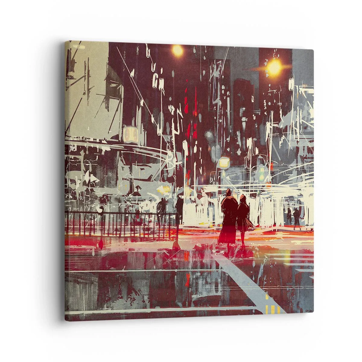 Lærredstryk - Billede på lærred - En storbyoverfart - 40x40 cm