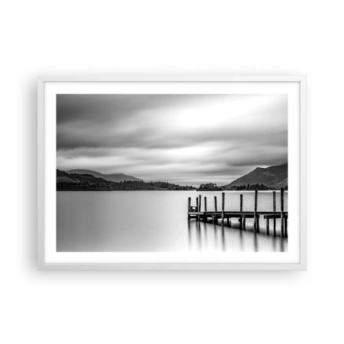 Plakat i hvid ramme - Mildhed og styrke - 70x50 cm