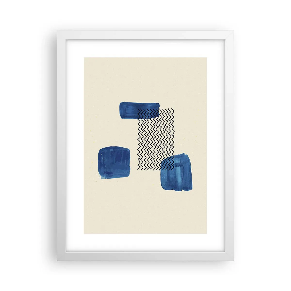 Plakat i hvid ramme - Abstrakt kvartet - 30x40 cm