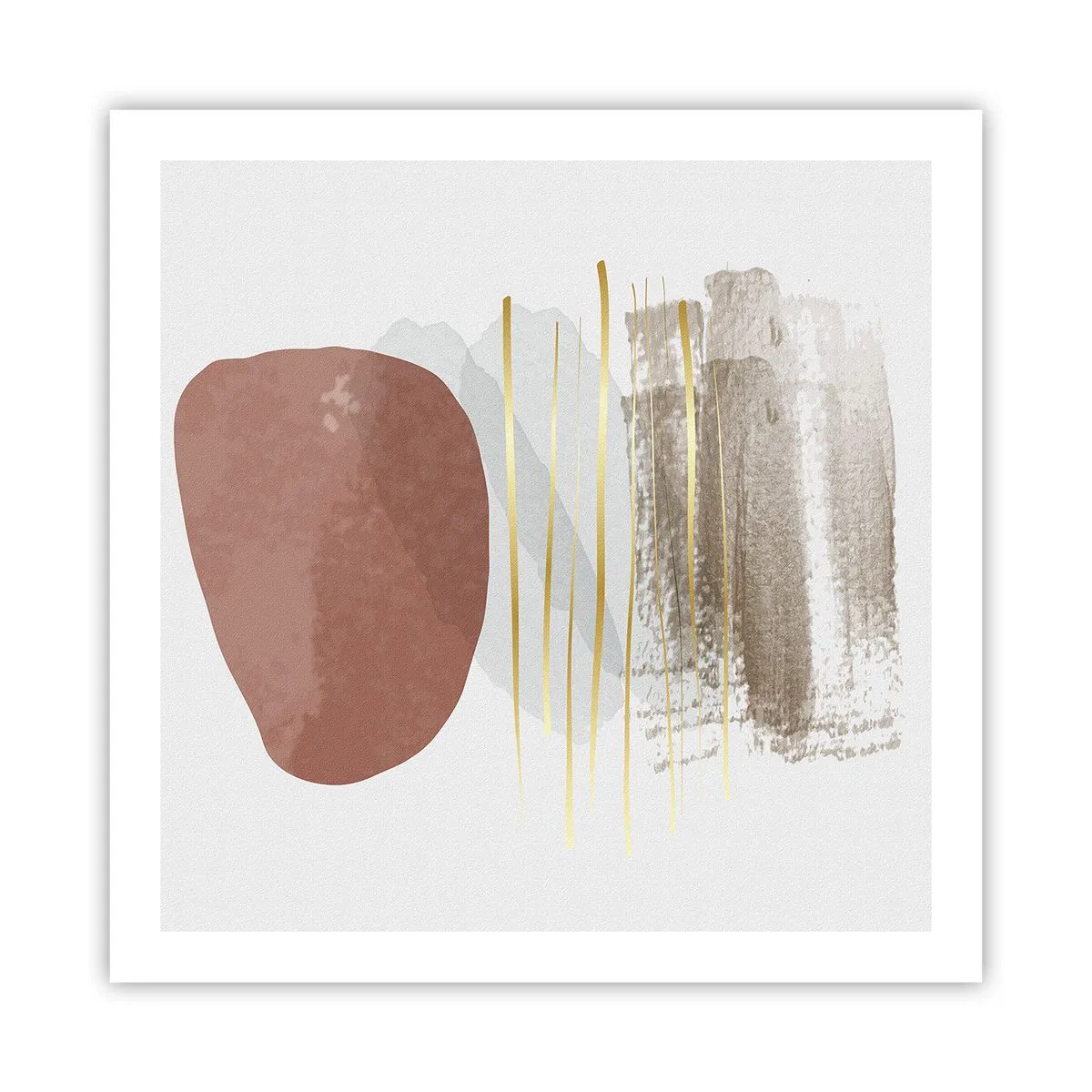 Plakat - Abstrakt kolonnade - 60x60 cm