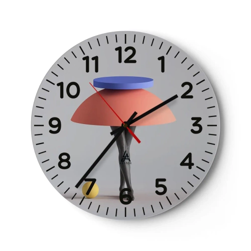 Vægur, Uret - Surrealistisk komposition - 40x40 cm