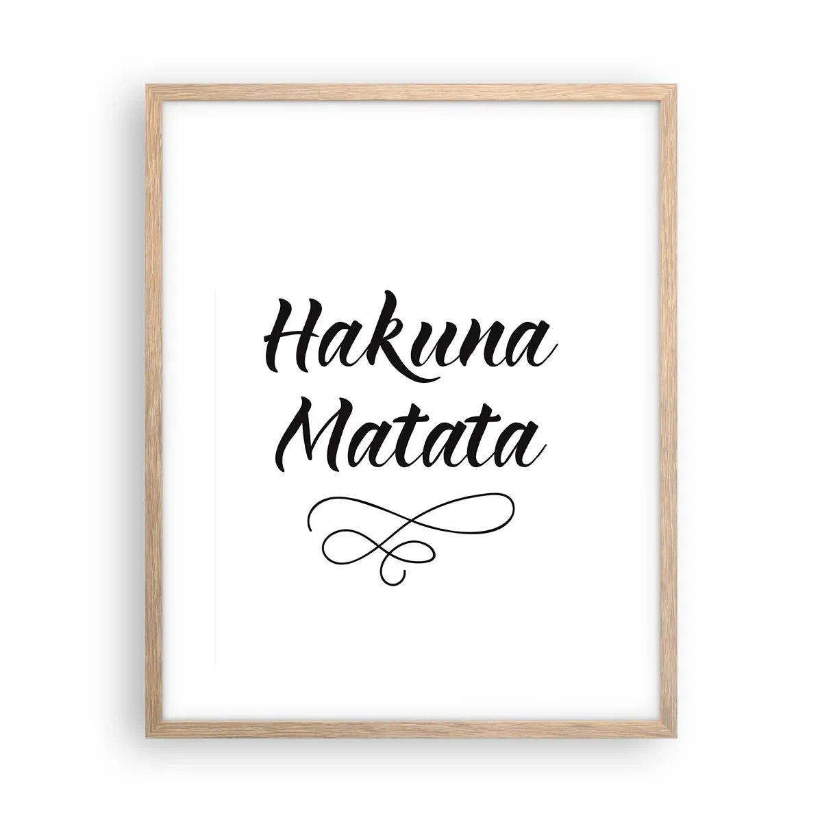 Plakat i ramme af lyst egetræ - Bedste råd - 40x50 cm