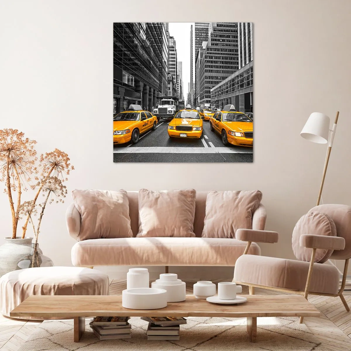 Lærredstryk - Billede på lærred - Det er os, der farver byen - 70x70 cm