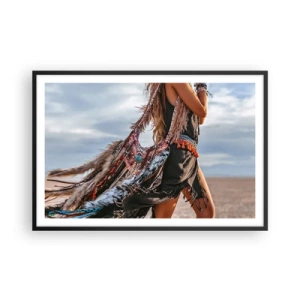 Plakat i sort ramme - Shamanens pige - 91x61 cm