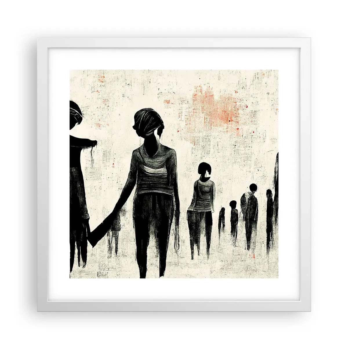 Plakat i hvid ramme - Mod ensomhed - 40x40 cm