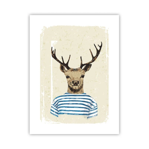 Plakat - Fordi jeg kan lide stribede skjorter! - 30x40 cm