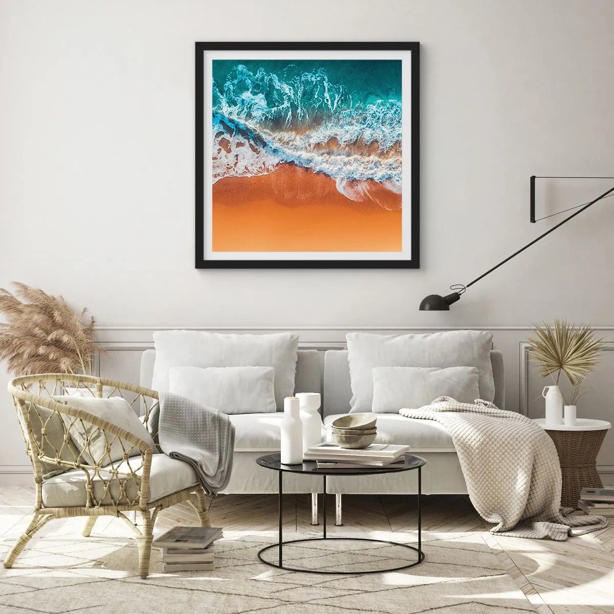 Plakat i sort ramme - Altid i tandem - 30x30 cm