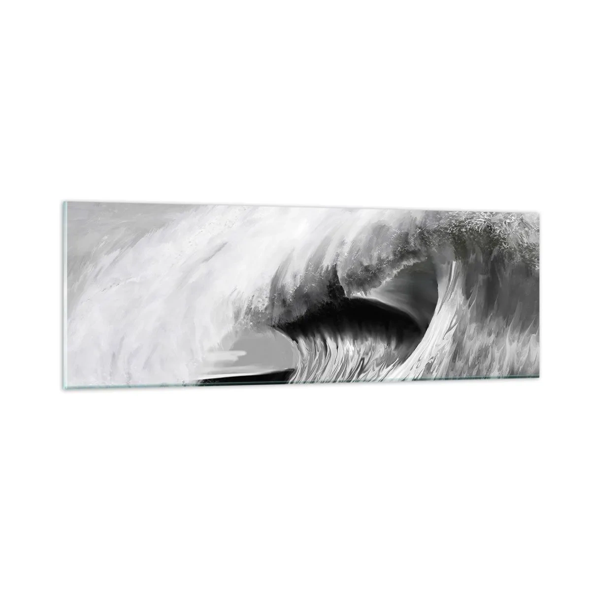 Billede på glas - Havets vrede - 90x30 cm