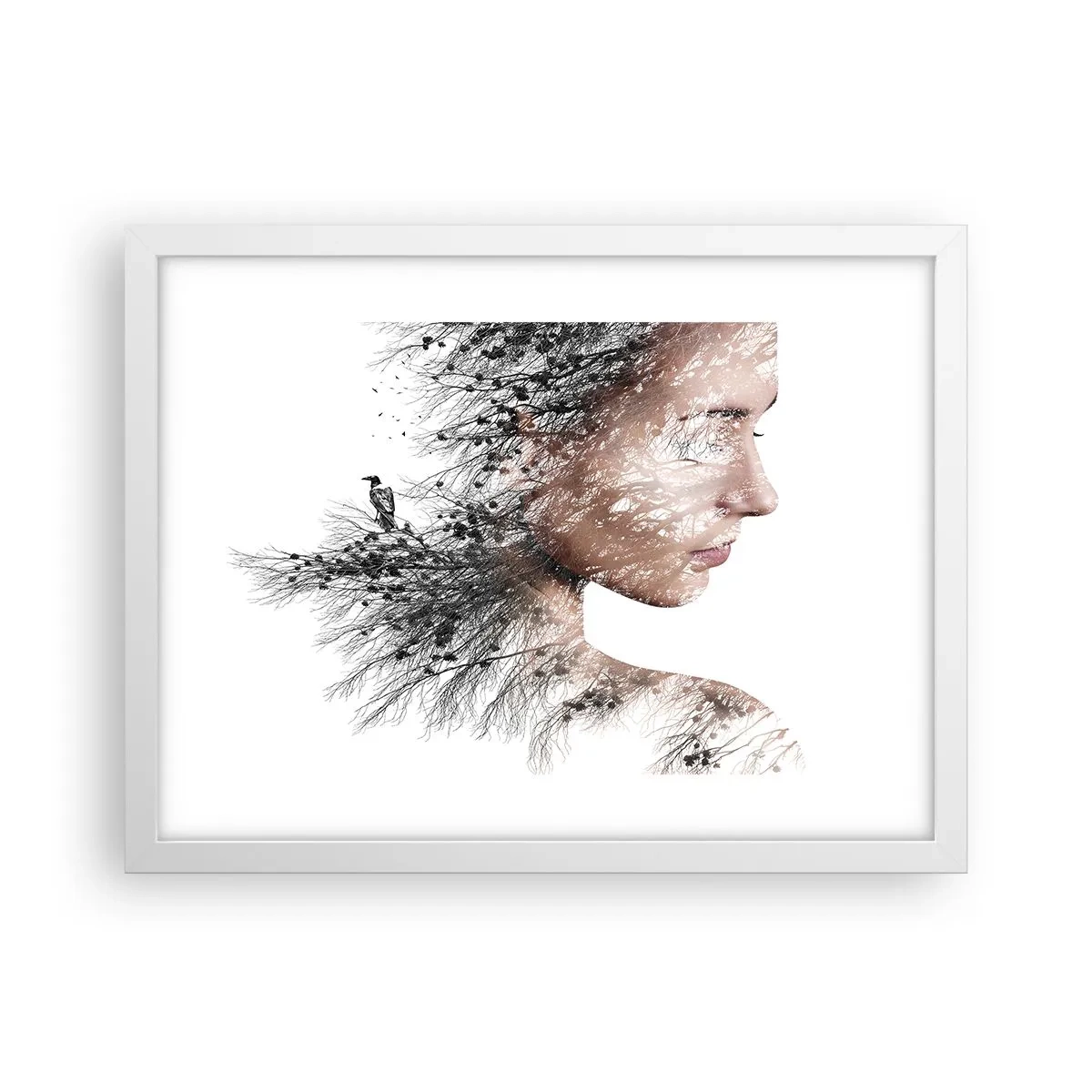 Plakat i hvid ramme - Skovens ånd - 40x30 cm