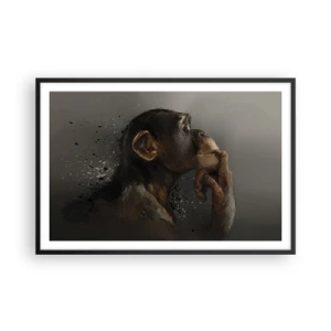 Plakat i sort ramme - Helt sikkert en tænker - 91x61 cm