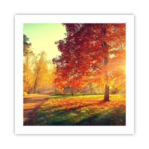 Plakat - Rød er smuk - 50x50 cm