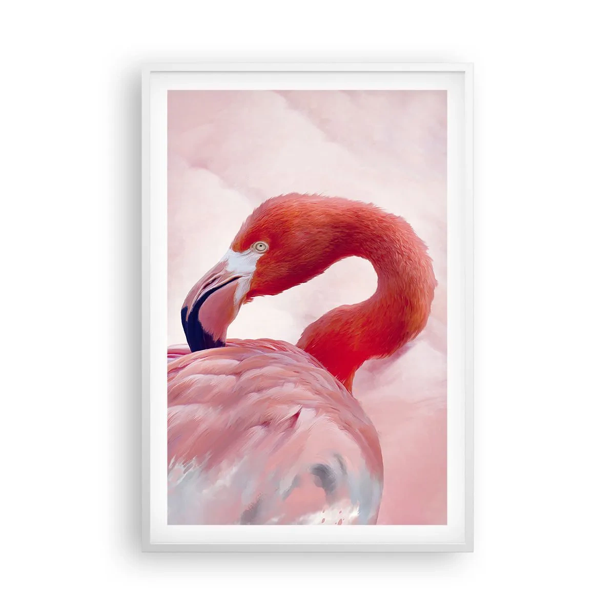 Plakat i hvid ramme - Fugleskønhed - 61x91 cm