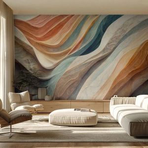 Fototapet Premium Sand - Øjeblikke før forandring - Struktur, Mønster, Lyse - 350x256 cm