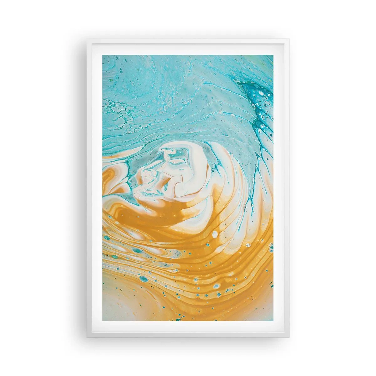 Plakat i hvid ramme - Pastel hvirvel - 61x91 cm