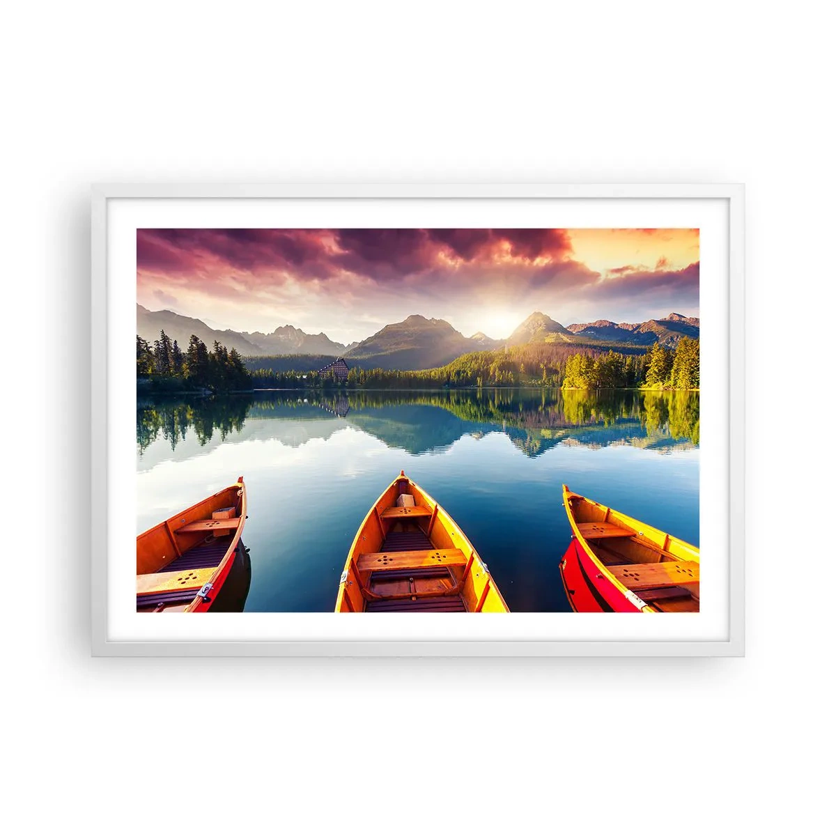 Plakat i hvid ramme - Intet imod naturen - 70x50 cm