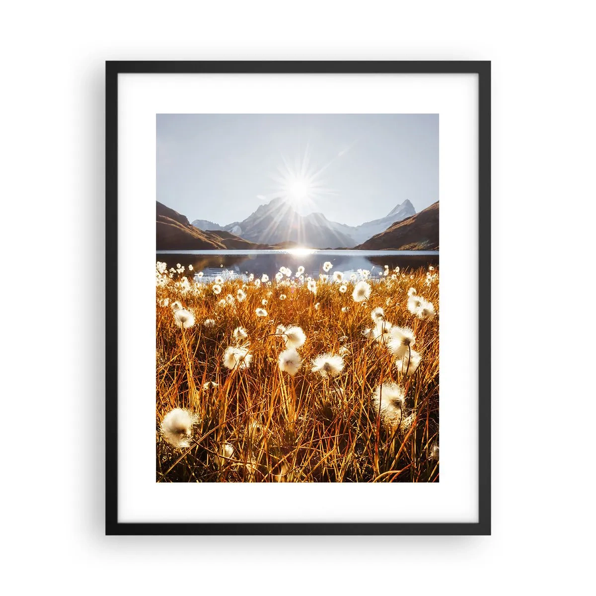 Plakat i sort ramme - Hårdhed af sten, blødhed af græs - 40x50 cm