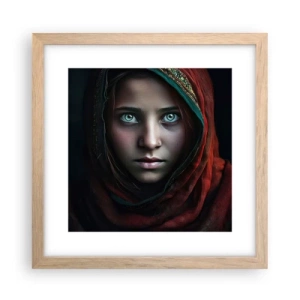 Plakat i ramme af lyst egetræ - Østens prinsesse - 30x30 cm
