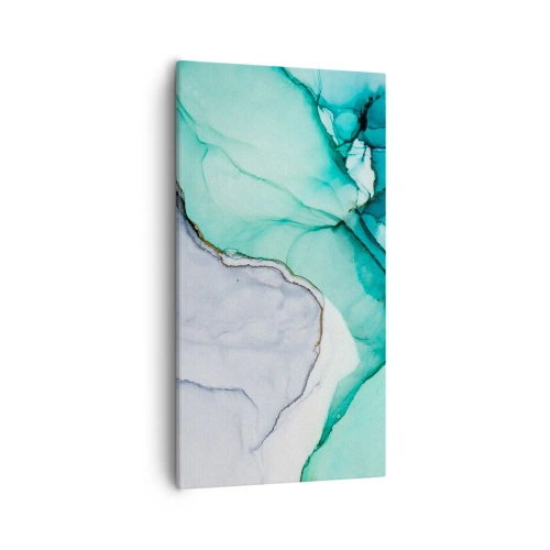 Lærredstryk - Billede på lærred - Undersøgelse i turkis - 55x100 cm