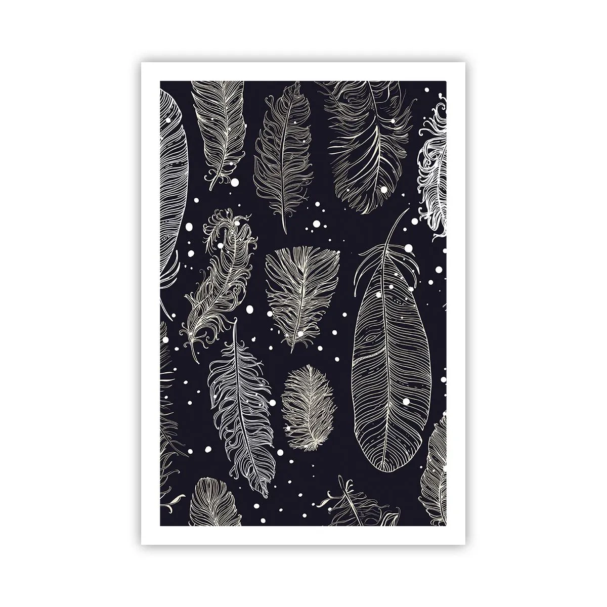 Plakat - Fjerede blonder - 61x91 cm