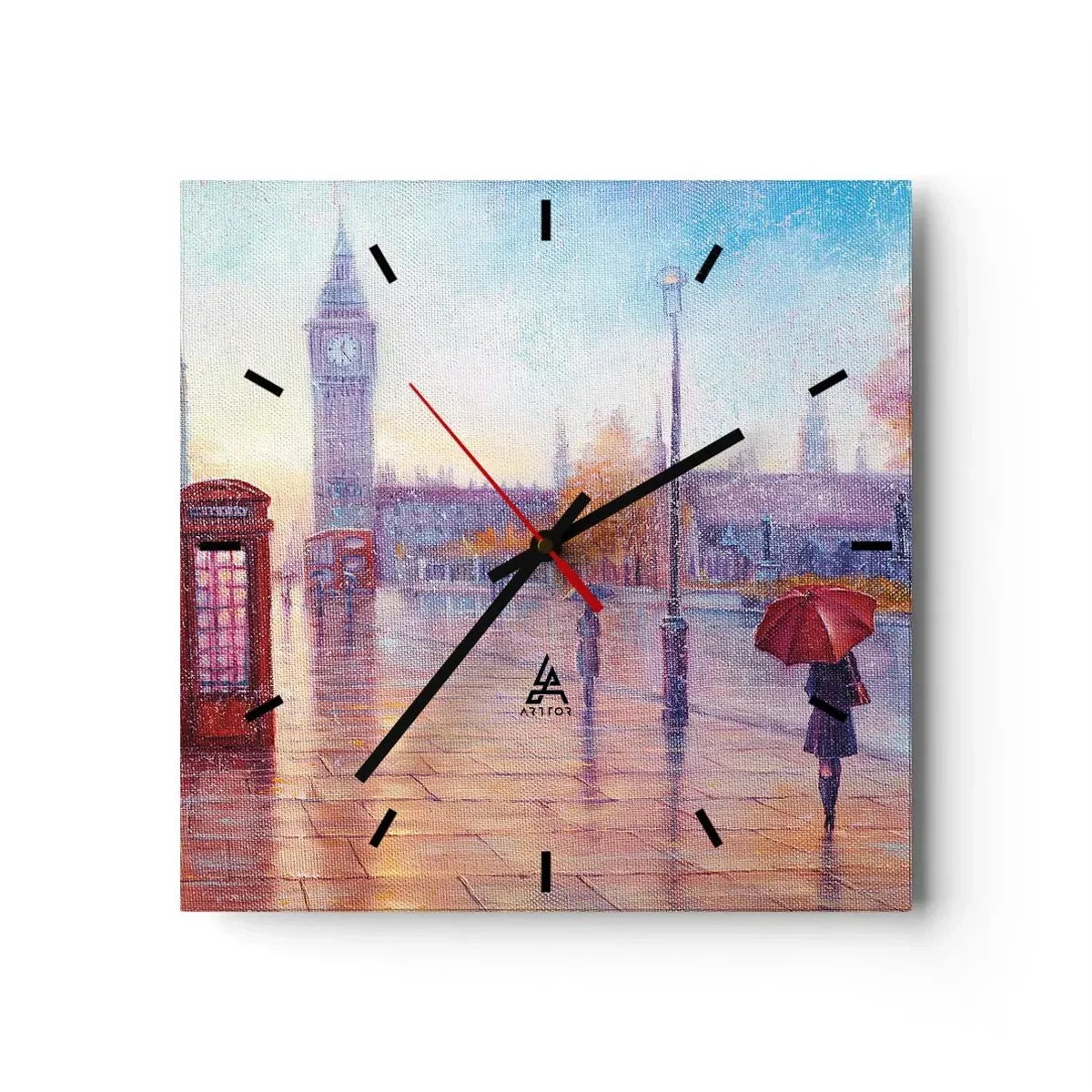 Vægur, Uret - En efterårsdag i London - 30x30 cm