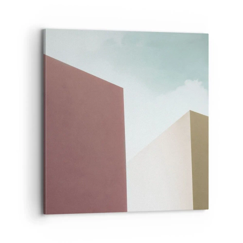 Lærredstryk - Billede på lærred - Geometri af en solrig sommer - 70x70 cm