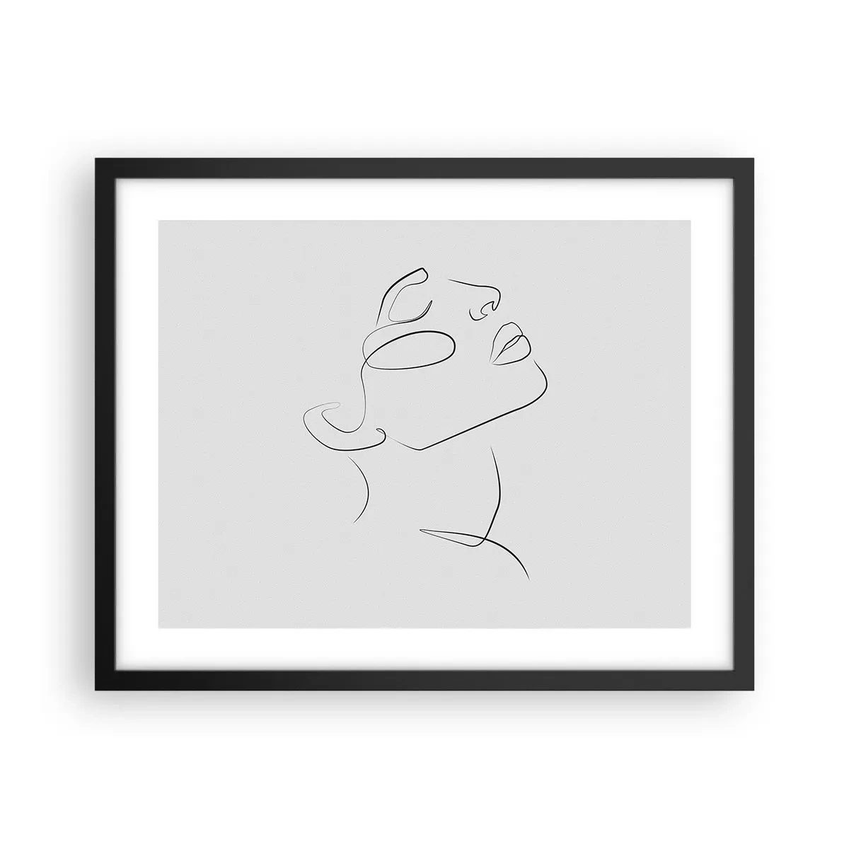Plakat i sort ramme - En drømmes slyngninger - 50x40 cm