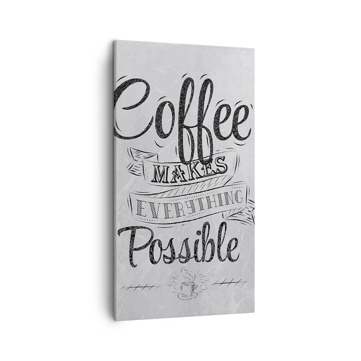 Lærredstryk - Billede på lærred - Hvordan man ikke elsker kaffe - 45x80 cm