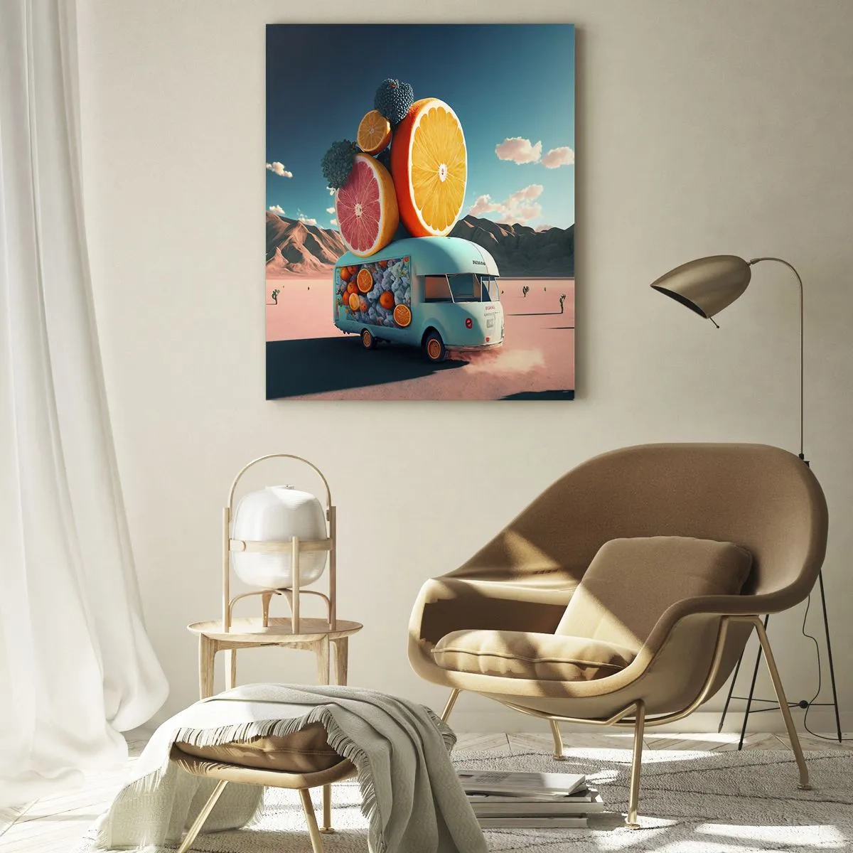 Billede på glas - En smag af ferie - 80x120 cm