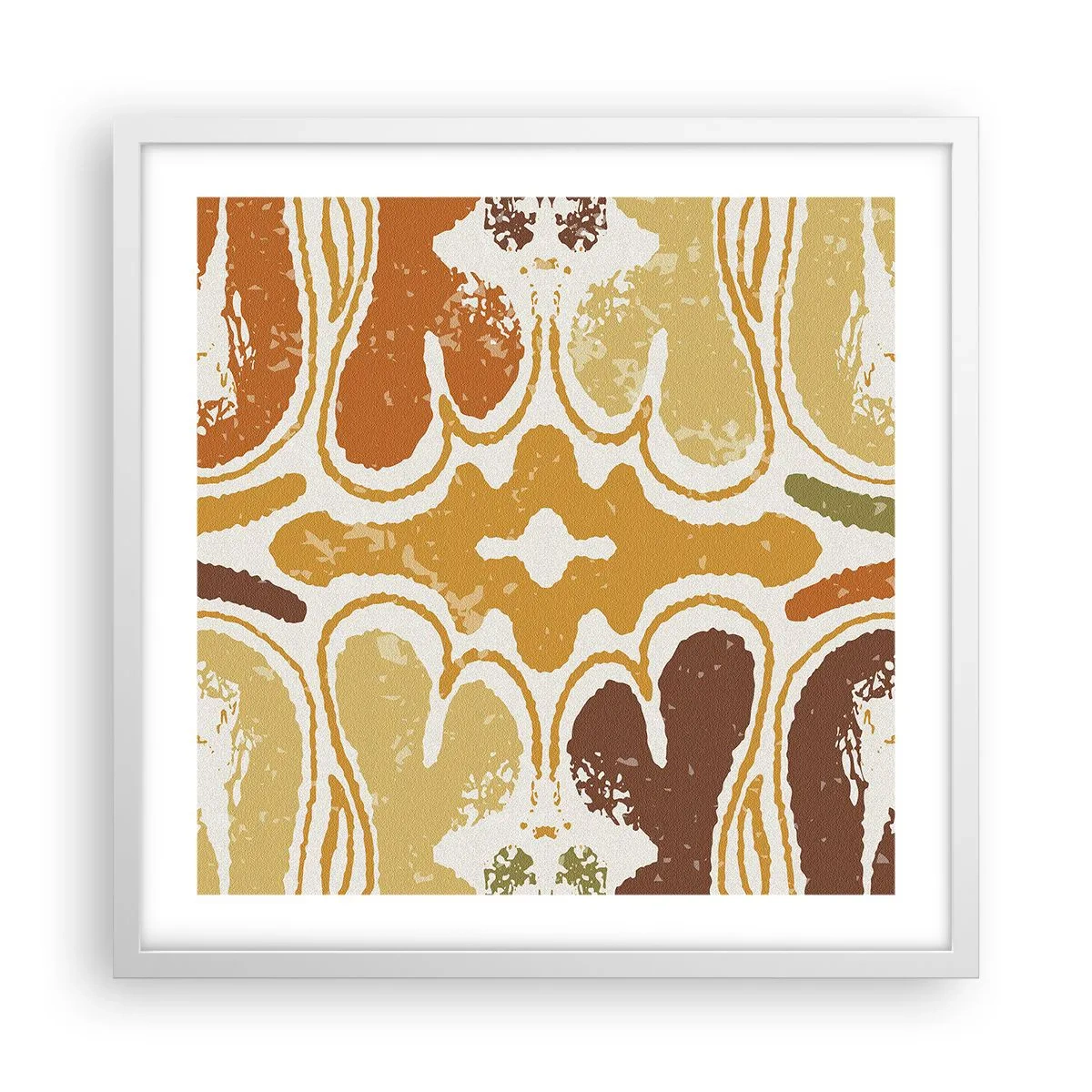 Plakat i hvid ramme - Sentimental abstraktion - 50x50 cm