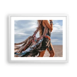 Plakat i hvid ramme - Shamanens pige - 50x40 cm