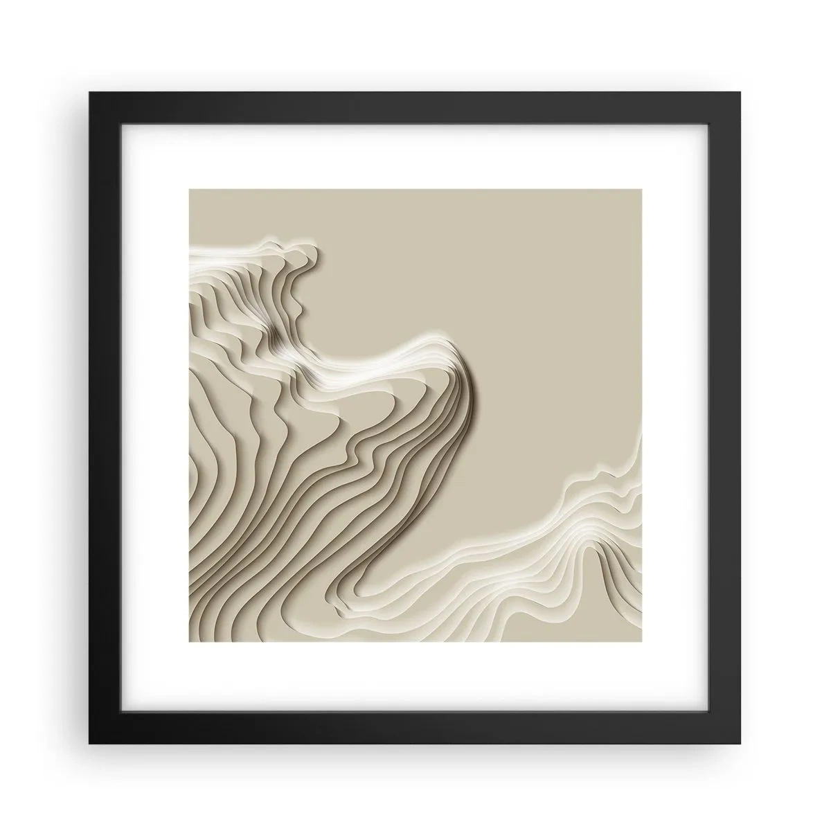 Plakat i sort ramme - Kunstens topografi - 30x30 cm