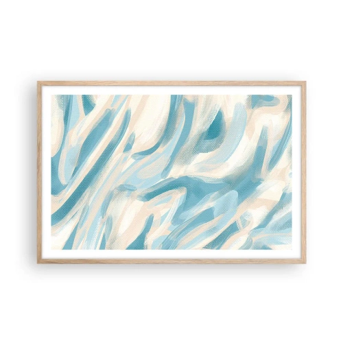 Plakat i ramme af lyst egetræ - Forårsbriser - 91x61 cm