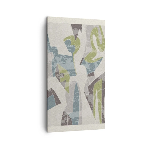 Lærredstryk - Billede på lærred - Komposition bag glas - 45x80 cm