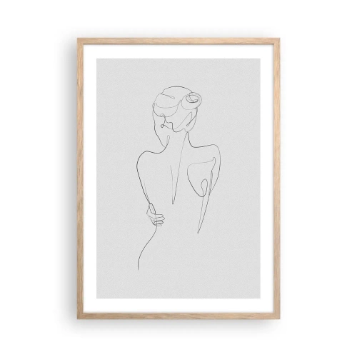 Plakat i ramme af lyst egetræ - Kroppens musik - 50x70 cm