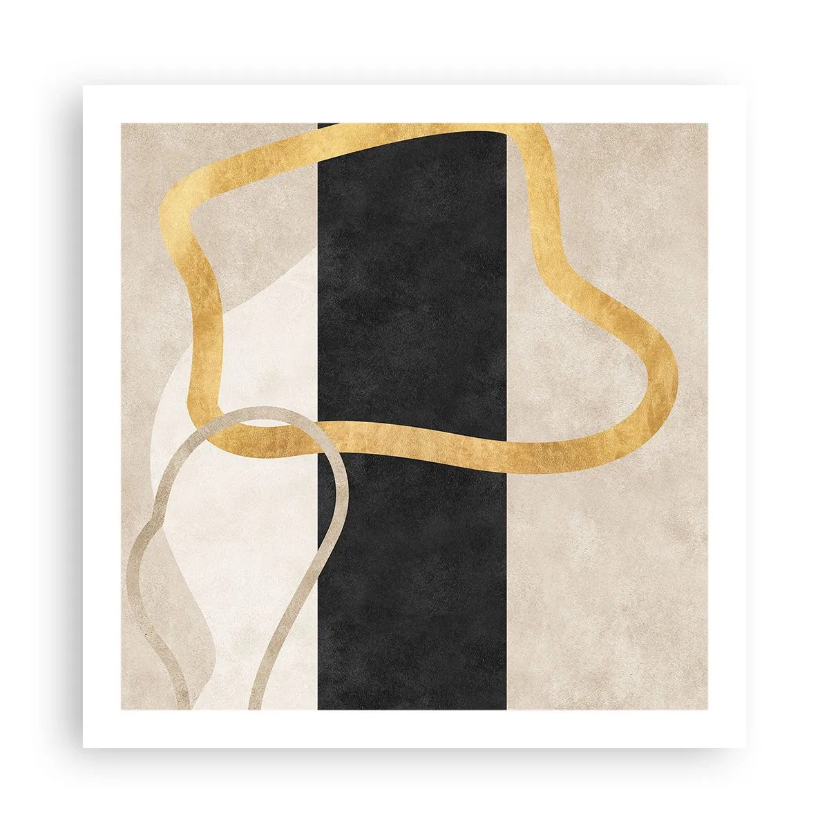 Plakat - Sløjfeformede former - 60x60 cm