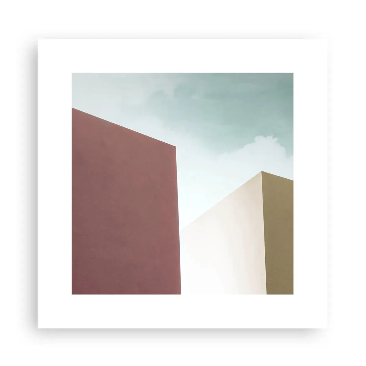 Plakat - Geometri af en solrig sommer - 30x30 cm