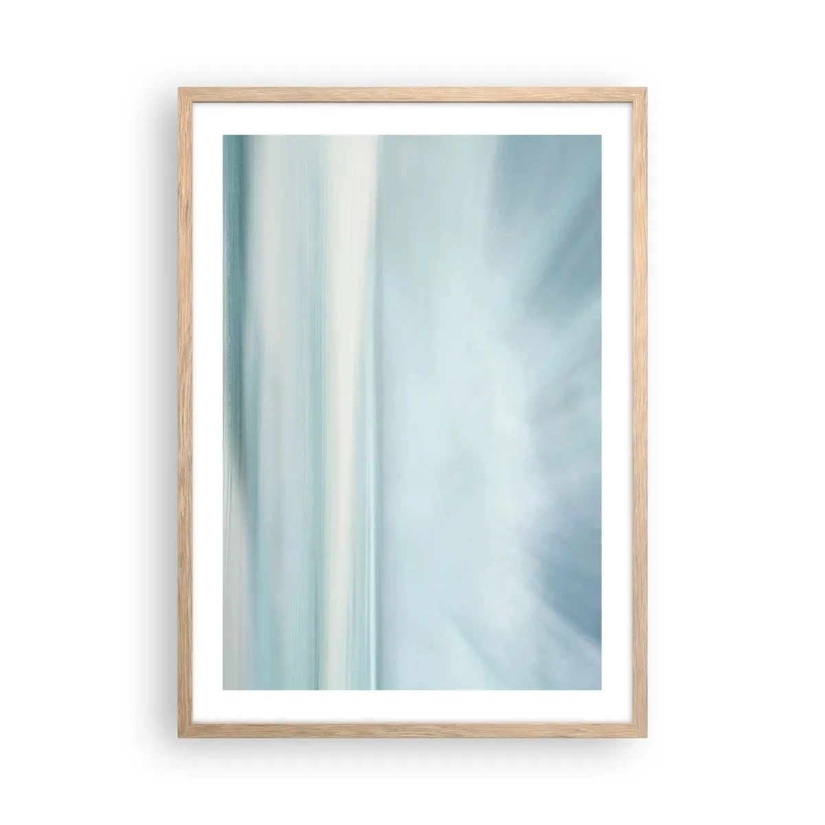 Plakat i ramme af lyst egetræ - Fred hele vejen til horisonten - 50x70 cm