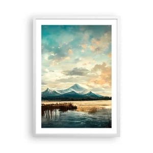 Plakat i hvid ramme - Under himlens beskyttelse - 50x70 cm