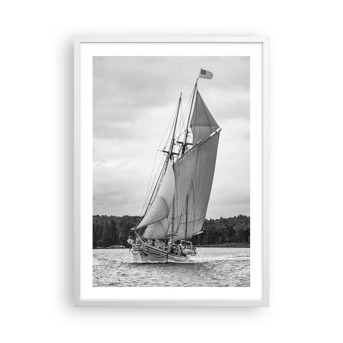 Plakat i hvid ramme - Brødre af vinden - 50x70 cm