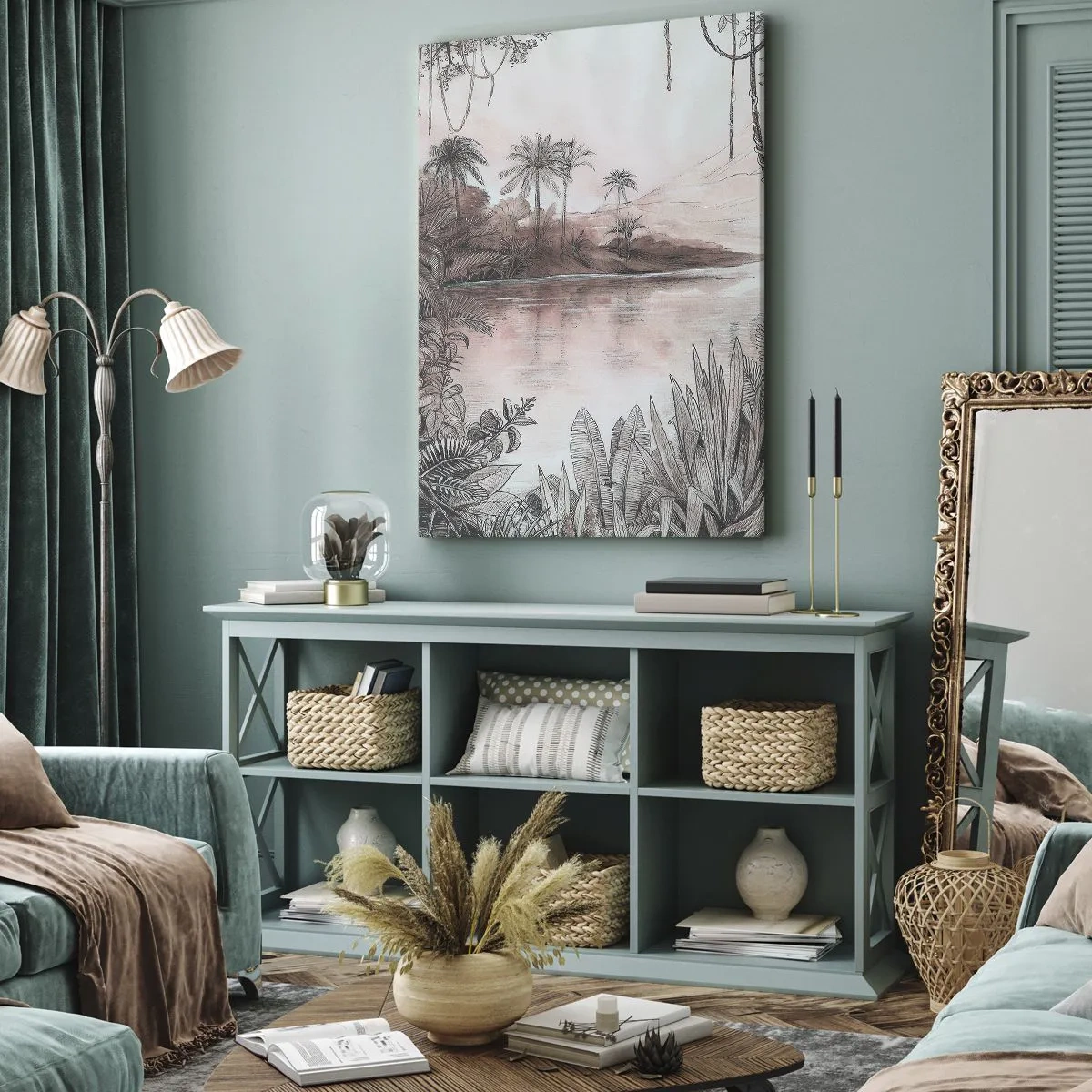 Lærredstryk - Billede på lærred - En opdagelsesrejsendes dagbog fra det 19. århundrede - 45x80 cm