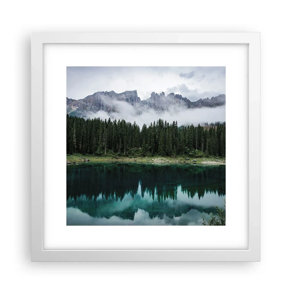 Plakat i hvid ramme - Hys, tys, lad os ikke vække sovevandet... - 30x30 cm