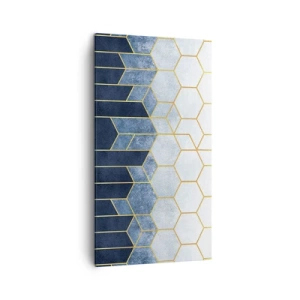 Lærredstryk - Billede på lærred - Komposition i synkoperet rytme - 45x80 cm