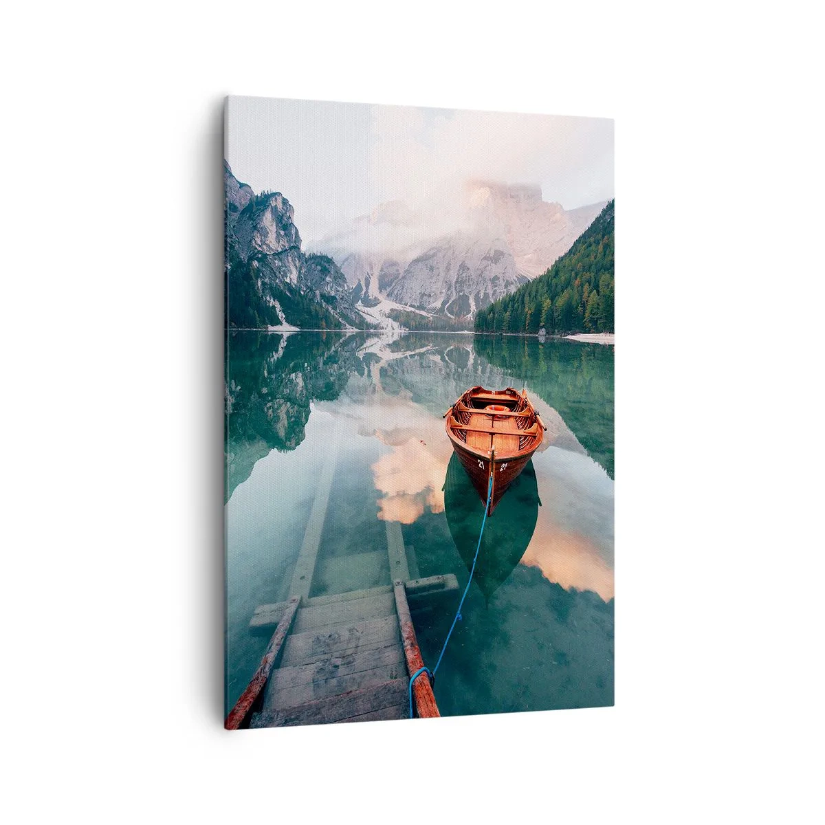 Lærredstryk - Billede på lærred - Fredfyldt søvn i bjergene - 70x100 cm