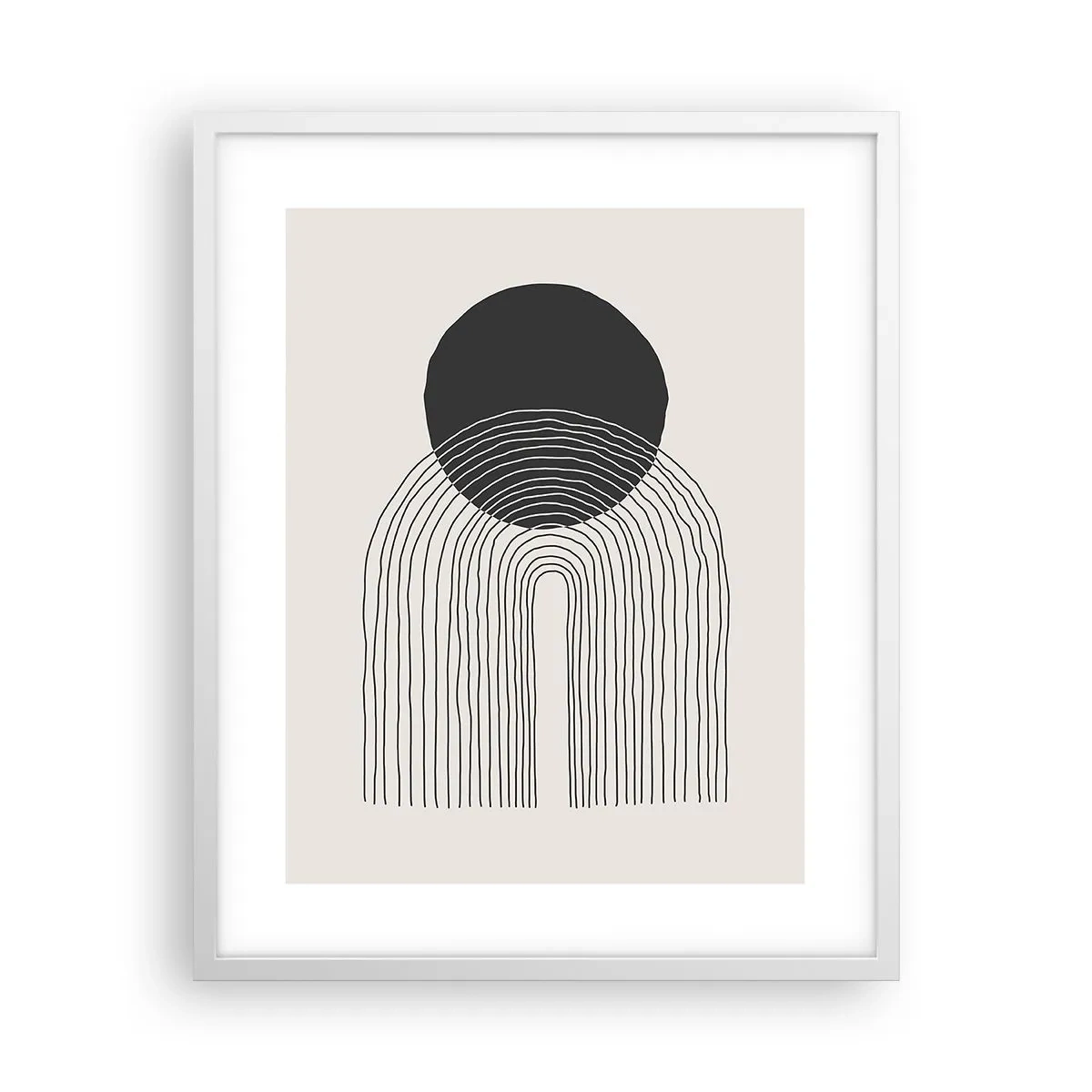 Plakat i hvid ramme - Rystende og selvsikker - 40x50 cm