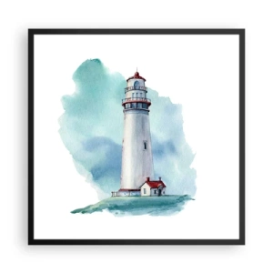 Plakat i sort ramme - Det blås blide søster - 60x60 cm