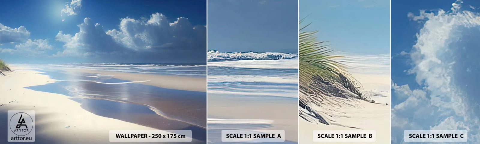 Fototapet Prøve Standard Eco - Ferie i paradis - Strand, Ocean, Helligdage - 100x30 cm